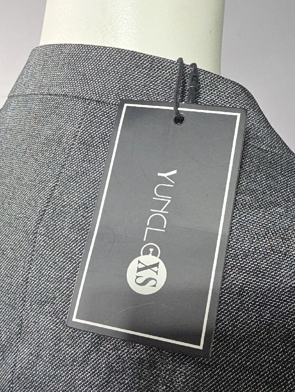 Women's Notched-Neck Gray Single-Button Blazer R10 - Picture 5 of 6
